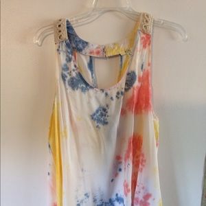 Boutique tie dye long shirt. Multi color, cotton